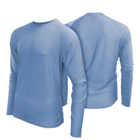 Men's Drirelease Mobile Cooling Long Sleeve Shirt, Cerulean Blue, 3X
